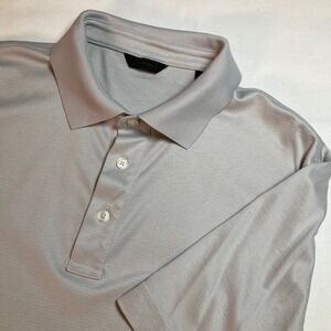 Saks Fifth Avenue Polo Shirt‎ Business Casual Men XL Gray Office Golf Classic
